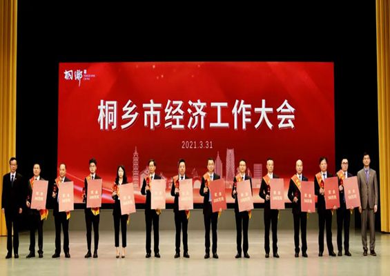 公司在桐鄉市、洲泉鎮兩級經濟工作大會上包攬多項榮譽